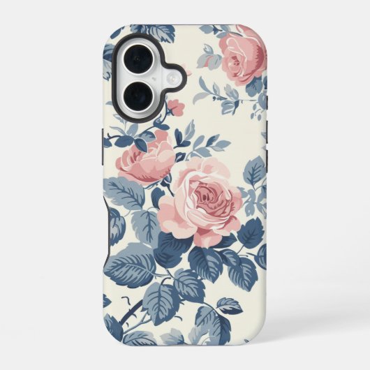 花柄のiPhoneケース iPhone 16ケース (裏面)
