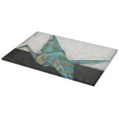 花柄のOrigamiクレーン カッティングボード (角)