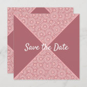 花柄のSave The Date セーブザデート (正面/裏面)
