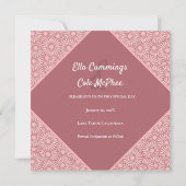 花柄のSave The Date セーブザデート (裏面)