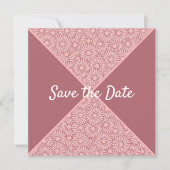 花柄のSave The Date セーブザデート (正面)