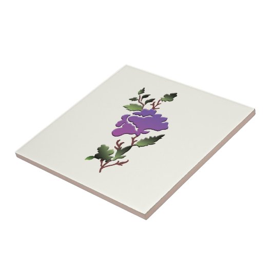 花柄はタイルを設計しました タイル (側面)