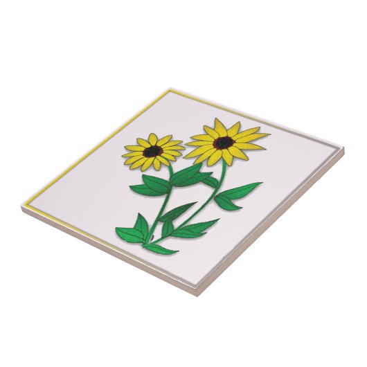 花柄はタイルを設計しました タイル (側面)