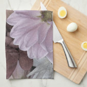 花柄はダリアの庭の花を抽出します キッチンタオル (四つ折り)