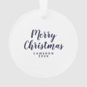 花柄はユニコーンを服を着せました オーナメント (裏面)