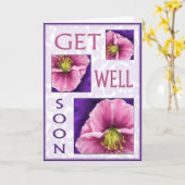 花柄は井戸の願いをすぐに得ます カード (黄色い花)