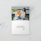 花柄は任意写真との感謝していしています サンキューカード (内部)