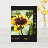 花柄は健康なカード、陽気で黄色いConeflowerを得ます カード (黄色い花)