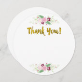 花柄は感謝していしています サンキューカード (正面/裏面)