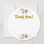 花柄は感謝していしています サンキューカード (正面)