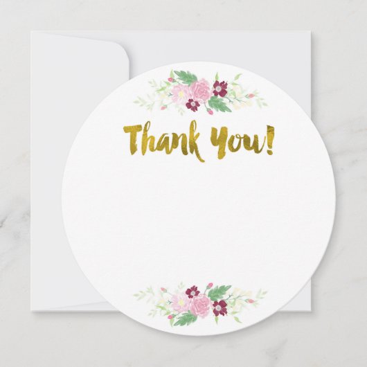 花柄は感謝していしています サンキューカード (正面)