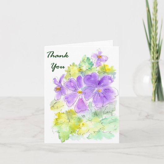 花柄は「」Notecard感謝していしています サンキューカード (正面)