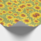 花柄ひまわり花 ラッピングペーパー (角)