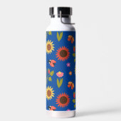 花柄ひまわり ウォーターボトル (左面)