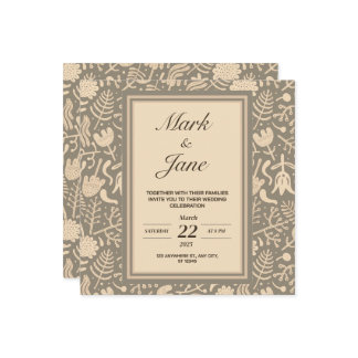 花柄をテーマにした結婚式の招待状 セーブザデート