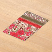 花柄を特徴とする複雑な織物デザイン アクリル招待状 (レイダウン)