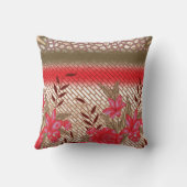 花柄を特徴とする複雑な織物デザイン クッション (裏面)