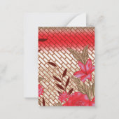 花柄を特徴とする複雑な織物デザイン ノートカード (裏面)