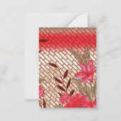 花柄を特徴とする複雑な織物デザイン ノートカード (正面)