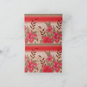 花柄を特徴とする複雑な織物デザイン ノートカード (内部)