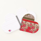 花柄を特徴とする複雑な織物デザイン ノートブック (内部)