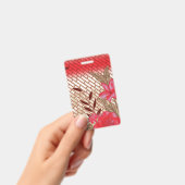 花柄を特徴とする複雑な織物デザイン バッジ (手持ち)