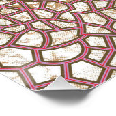 花柄を特徴とする複雑な織物デザイン ポスター (コーナー)