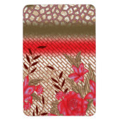 花柄を特徴とする複雑な織物デザイン マグネット (縦)