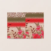 花柄を特徴とする複雑な織物デザイン 箔カード (内部)