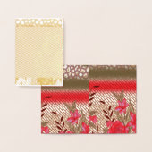 花柄を特徴とする複雑な織物デザイン 箔カード (ディスプレー)