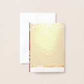花柄を特徴とする複雑な織物デザイン 箔カード (裏面封筒付き)