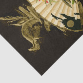 花柄を用いるひだを付けられた東洋ファン 薄葉紙 (詳細)