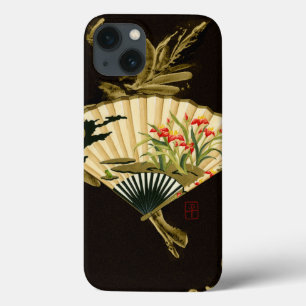 花柄を用いるひだを付けられた東洋ファン iPhone 13ケース