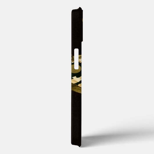 花柄を用いるひだを付けられた東洋ファン Case-Mate iPhoneケース (裏面 / 右)