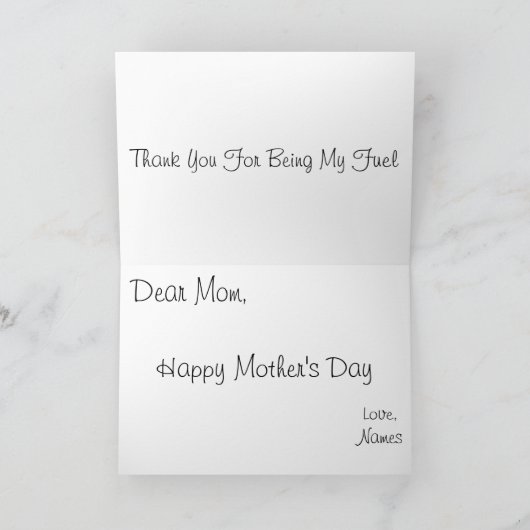 花柄を用いる母の日カードを送って下さい カード (内部)