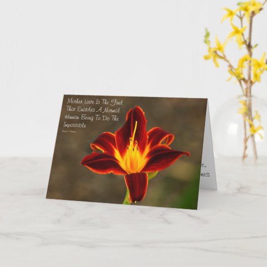 花柄を用いる母の日カードを送って下さい カード (黄色い花)