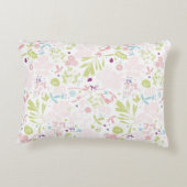 花柄を表示するパターン アクセントクッション (裏面)