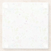 花柄を表示するパターン ガラスコースター (裏面)