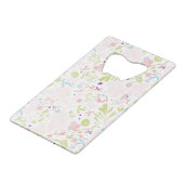 花柄を表示するパターン クレジットカード栓抜き (正面アングル)