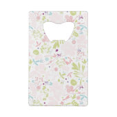 花柄を表示するパターン クレジットカード栓抜き (裏面)