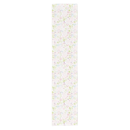 花柄を表示するパターン ショートテーブルランナー (正面)