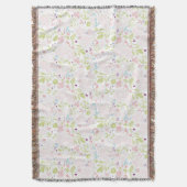 花柄を表示するパターン スローブランケット (正面縦)