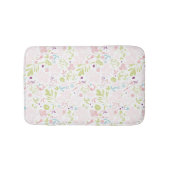 花柄を表示するパターン バスマット (正面)