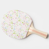 花柄を表示するパターン 卓球ラケット (横)