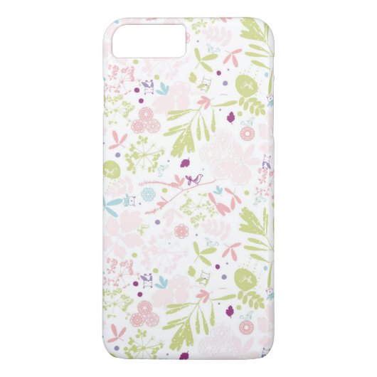 花柄を表示するパターン Case-Mate iPhoneケース (裏面)