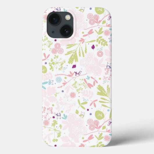 花柄を表示するパターン Case-Mate iPhoneケース (裏面)