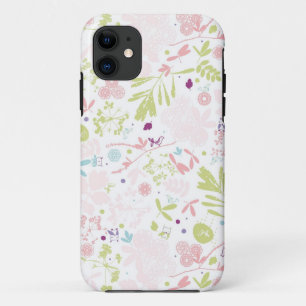花柄を表示するパターン iPhone 11 ケース