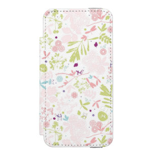 花柄を表示するパターン iPhone SE/5/5sウォレットケース