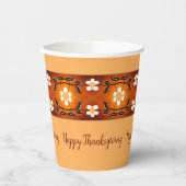 花柄アクセント付き桃 紙コップ (左)