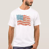 花柄アメリカ国旗 Tシャツ (正面)